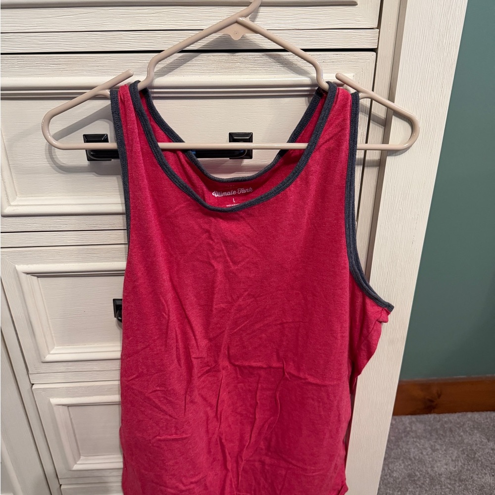 Urban Pipeline Pink Tank Top with Black Trim